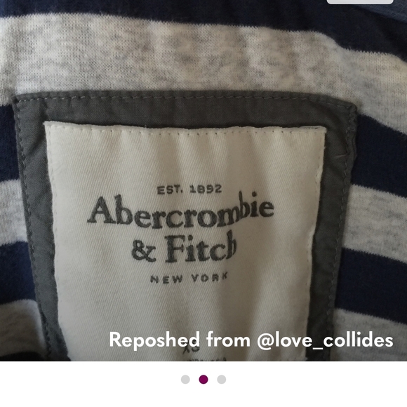 Abercrombie & Fitch Blue and White Striped Top - Picture 4 of 6